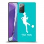 כדורגל - אישה כיסוי מגן קשיח בעיצוב אישי עם השם שלך ל Samsung Galaxy Note20 יחידה אחת סקרין מובייל