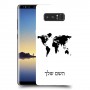 מפת העולם כיסוי מגן קשיח בעיצוב אישי עם השם שלך ל Samsung Galaxy Note8 יחידה אחת סקרין מובייל