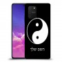 סמל יינג יאנג - סין כיסוי מגן קשיח בעיצוב אישי עם השם שלך ל Samsung Galaxy S10 Lite יחידה אחת סקרין מובייל
