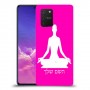 יוגה כיסוי מגן קשיח בעיצוב אישי עם השם שלך ל Samsung Galaxy S10 Lite יחידה אחת סקרין מובייל