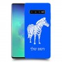 זברה כיסוי מגן קשיח בעיצוב אישי עם השם שלך ל Samsung Galaxy S10+ יחידה אחת סקרין מובייל