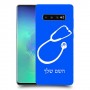 רופא סטטוסקופ כיסוי מגן קשיח בעיצוב אישי עם השם שלך ל Samsung Galaxy S10+ יחידה אחת סקרין מובייל