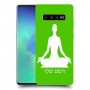 יוגה כיסוי מגן קשיח בעיצוב אישי עם השם שלך ל Samsung Galaxy S10+ יחידה אחת סקרין מובייל