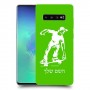 ילד סקייטבורד כיסוי מגן קשיח בעיצוב אישי עם השם שלך ל Samsung Galaxy S10+ יחידה אחת סקרין מובייל