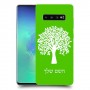 עץ כיסוי מגן קשיח בעיצוב אישי עם השם שלך ל Samsung Galaxy S10+ יחידה אחת סקרין מובייל