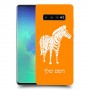 זברה כיסוי מגן קשיח בעיצוב אישי עם השם שלך ל Samsung Galaxy S10+ יחידה אחת סקרין מובייל