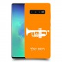 חצוצרה כיסוי מגן קשיח בעיצוב אישי עם השם שלך ל Samsung Galaxy S10+ יחידה אחת סקרין מובייל