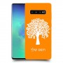 עץ כיסוי מגן קשיח בעיצוב אישי עם השם שלך ל Samsung Galaxy S10+ יחידה אחת סקרין מובייל