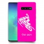 אופנוע שלג כיסוי מגן קשיח בעיצוב אישי עם השם שלך ל Samsung Galaxy S10+ יחידה אחת סקרין מובייל