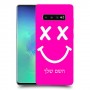 סמיילי כיסוי מגן קשיח בעיצוב אישי עם השם שלך ל Samsung Galaxy S10+ יחידה אחת סקרין מובייל
