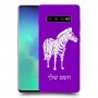 זברה כיסוי מגן קשיח בעיצוב אישי עם השם שלך ל Samsung Galaxy S10+ יחידה אחת סקרין מובייל