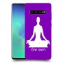 יוגה כיסוי מגן קשיח בעיצוב אישי עם השם שלך ל Samsung Galaxy S10+ יחידה אחת סקרין מובייל