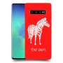 זברה כיסוי מגן קשיח בעיצוב אישי עם השם שלך ל Samsung Galaxy S10+ יחידה אחת סקרין מובייל
