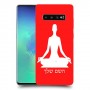 יוגה כיסוי מגן קשיח בעיצוב אישי עם השם שלך ל Samsung Galaxy S10+ יחידה אחת סקרין מובייל