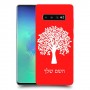 עץ כיסוי מגן קשיח בעיצוב אישי עם השם שלך ל Samsung Galaxy S10+ יחידה אחת סקרין מובייל