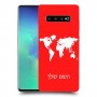 מפת העולם כיסוי מגן קשיח בעיצוב אישי עם השם שלך ל Samsung Galaxy S10+ יחידה אחת סקרין מובייל