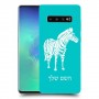 זברה כיסוי מגן קשיח בעיצוב אישי עם השם שלך ל Samsung Galaxy S10+ יחידה אחת סקרין מובייל