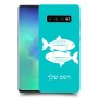 דגים כיסוי מגן קשיח בעיצוב אישי עם השם שלך ל Samsung Galaxy S10+ יחידה אחת סקרין מובייל