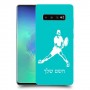 שחקן טניס כיסוי מגן קשיח בעיצוב אישי עם השם שלך ל Samsung Galaxy S10+ יחידה אחת סקרין מובייל
