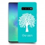 עץ כיסוי מגן קשיח בעיצוב אישי עם השם שלך ל Samsung Galaxy S10+ יחידה אחת סקרין מובייל