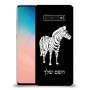 זברה כיסוי מגן קשיח בעיצוב אישי עם השם שלך ל Samsung Galaxy S10 יחידה אחת סקרין מובייל