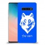 זאב כיסוי מגן קשיח בעיצוב אישי עם השם שלך ל Samsung Galaxy S10 יחידה אחת סקרין מובייל