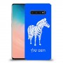 זברה כיסוי מגן קשיח בעיצוב אישי עם השם שלך ל Samsung Galaxy S10 יחידה אחת סקרין מובייל