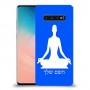 יוגה כיסוי מגן קשיח בעיצוב אישי עם השם שלך ל Samsung Galaxy S10 יחידה אחת סקרין מובייל