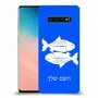 דגים כיסוי מגן קשיח בעיצוב אישי עם השם שלך ל Samsung Galaxy S10 יחידה אחת סקרין מובייל