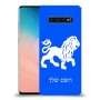 אריה כיסוי מגן קשיח בעיצוב אישי עם השם שלך ל Samsung Galaxy S10 יחידה אחת סקרין מובייל