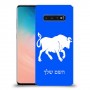 שור כיסוי מגן קשיח בעיצוב אישי עם השם שלך ל Samsung Galaxy S10 יחידה אחת סקרין מובייל