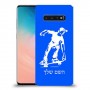 ילד סקייטבורד כיסוי מגן קשיח בעיצוב אישי עם השם שלך ל Samsung Galaxy S10 יחידה אחת סקרין מובייל