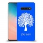 עץ כיסוי מגן קשיח בעיצוב אישי עם השם שלך ל Samsung Galaxy S10 יחידה אחת סקרין מובייל