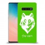 זאב כיסוי מגן קשיח בעיצוב אישי עם השם שלך ל Samsung Galaxy S10 יחידה אחת סקרין מובייל