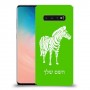 זברה כיסוי מגן קשיח בעיצוב אישי עם השם שלך ל Samsung Galaxy S10 יחידה אחת סקרין מובייל