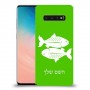 דגים כיסוי מגן קשיח בעיצוב אישי עם השם שלך ל Samsung Galaxy S10 יחידה אחת סקרין מובייל