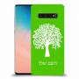 עץ כיסוי מגן קשיח בעיצוב אישי עם השם שלך ל Samsung Galaxy S10 יחידה אחת סקרין מובייל