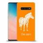 זברה כיסוי מגן קשיח בעיצוב אישי עם השם שלך ל Samsung Galaxy S10 יחידה אחת סקרין מובייל