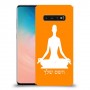 יוגה כיסוי מגן קשיח בעיצוב אישי עם השם שלך ל Samsung Galaxy S10 יחידה אחת סקרין מובייל