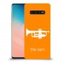חצוצרה כיסוי מגן קשיח בעיצוב אישי עם השם שלך ל Samsung Galaxy S10 יחידה אחת סקרין מובייל