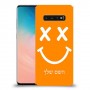סמיילי כיסוי מגן קשיח בעיצוב אישי עם השם שלך ל Samsung Galaxy S10 יחידה אחת סקרין מובייל