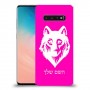 זאב כיסוי מגן קשיח בעיצוב אישי עם השם שלך ל Samsung Galaxy S10 יחידה אחת סקרין מובייל