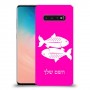 דגים כיסוי מגן קשיח בעיצוב אישי עם השם שלך ל Samsung Galaxy S10 יחידה אחת סקרין מובייל