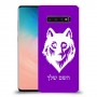 זאב כיסוי מגן קשיח בעיצוב אישי עם השם שלך ל Samsung Galaxy S10 יחידה אחת סקרין מובייל