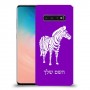 זברה כיסוי מגן קשיח בעיצוב אישי עם השם שלך ל Samsung Galaxy S10 יחידה אחת סקרין מובייל