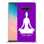 יוגה כיסוי מגן קשיח בעיצוב אישי עם השם שלך ל Samsung Galaxy S10 יחידה אחת סקרין מובייל