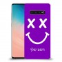 סמיילי כיסוי מגן קשיח בעיצוב אישי עם השם שלך ל Samsung Galaxy S10 יחידה אחת סקרין מובייל