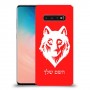 זאב כיסוי מגן קשיח בעיצוב אישי עם השם שלך ל Samsung Galaxy S10 יחידה אחת סקרין מובייל