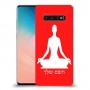 יוגה כיסוי מגן קשיח בעיצוב אישי עם השם שלך ל Samsung Galaxy S10 יחידה אחת סקרין מובייל