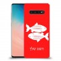 דגים כיסוי מגן קשיח בעיצוב אישי עם השם שלך ל Samsung Galaxy S10 יחידה אחת סקרין מובייל